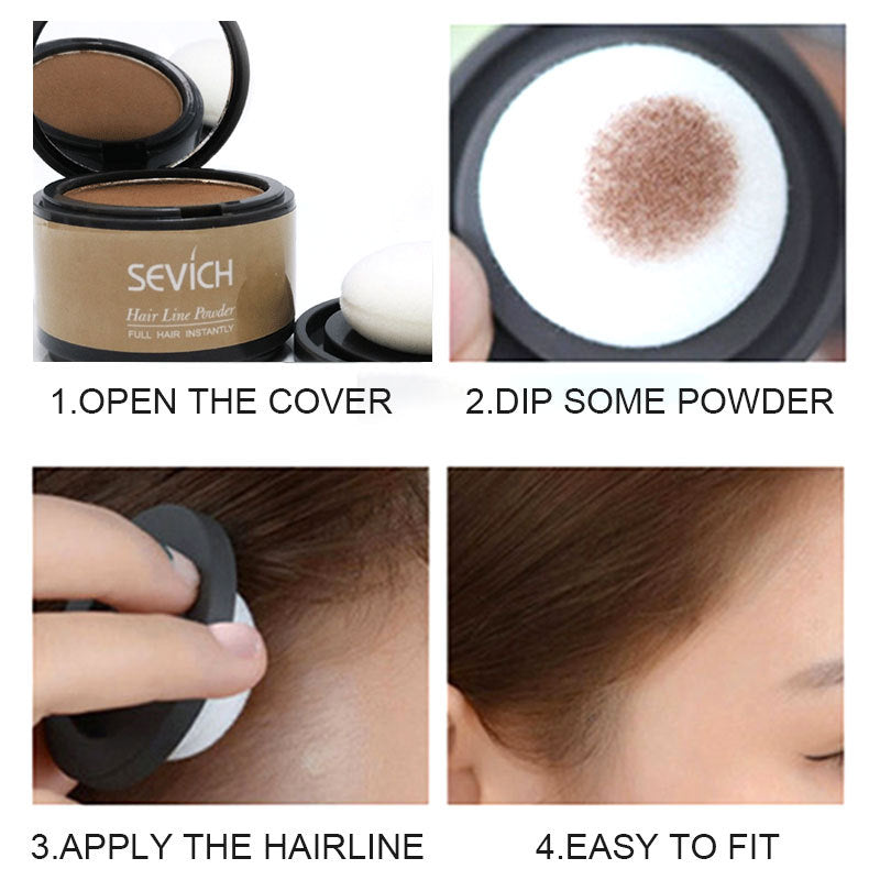 Sevich Hairline Powder Shadow Powder Hair Concealer Contour Powder Modification And Filling Forehead Hairline Hair Replenishing Powder Cake