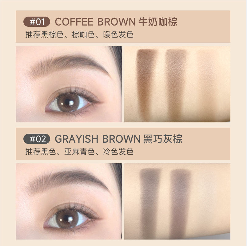 Kakashow Three-dimensional Shape Three-color Eyebrow Powder Waterproof Sweat-proof Not Easy To Faint Beginners Natural Thrush Eyebrow Cream
