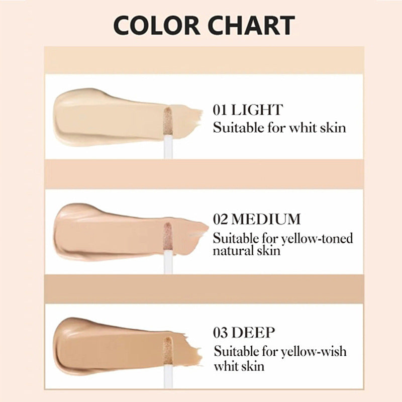 Lookave Concealer Small Bottle Long-Lasting Natural Liquid Foundation Concealer Repair Liquid Isolation Cream Long-Lasting