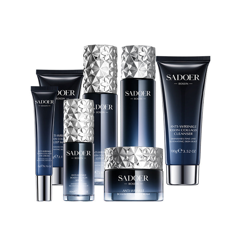 Upper Bose Due To Collagen Anti-wrinkle Zhenyan Seven-piece Set Deep Cleaning Moisturizing Skin Care Products Suit Wholesale Women