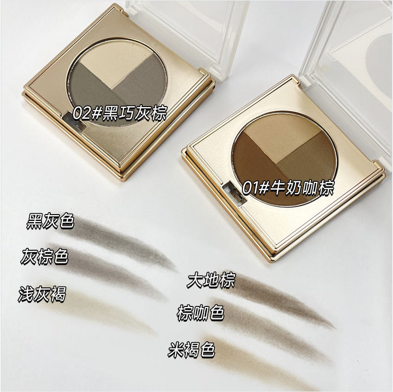 Kakashow Three-dimensional Shape Three-color Eyebrow Powder Waterproof Sweat-proof Not Easy To Faint Beginners Natural Thrush Eyebrow Cream