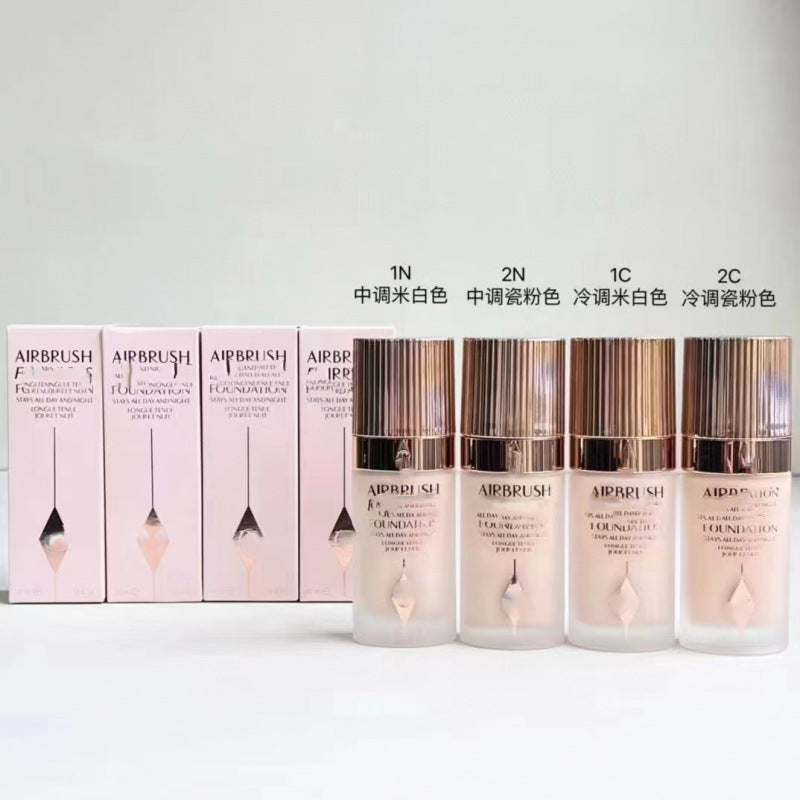 Cross-Border Live Broadcast C /T Red Carpet Liquid Foundation 30ml # 1N # Two N # 1C. # 2C Four-Color Complete Moisturizing And Long-Lasting Wholesale