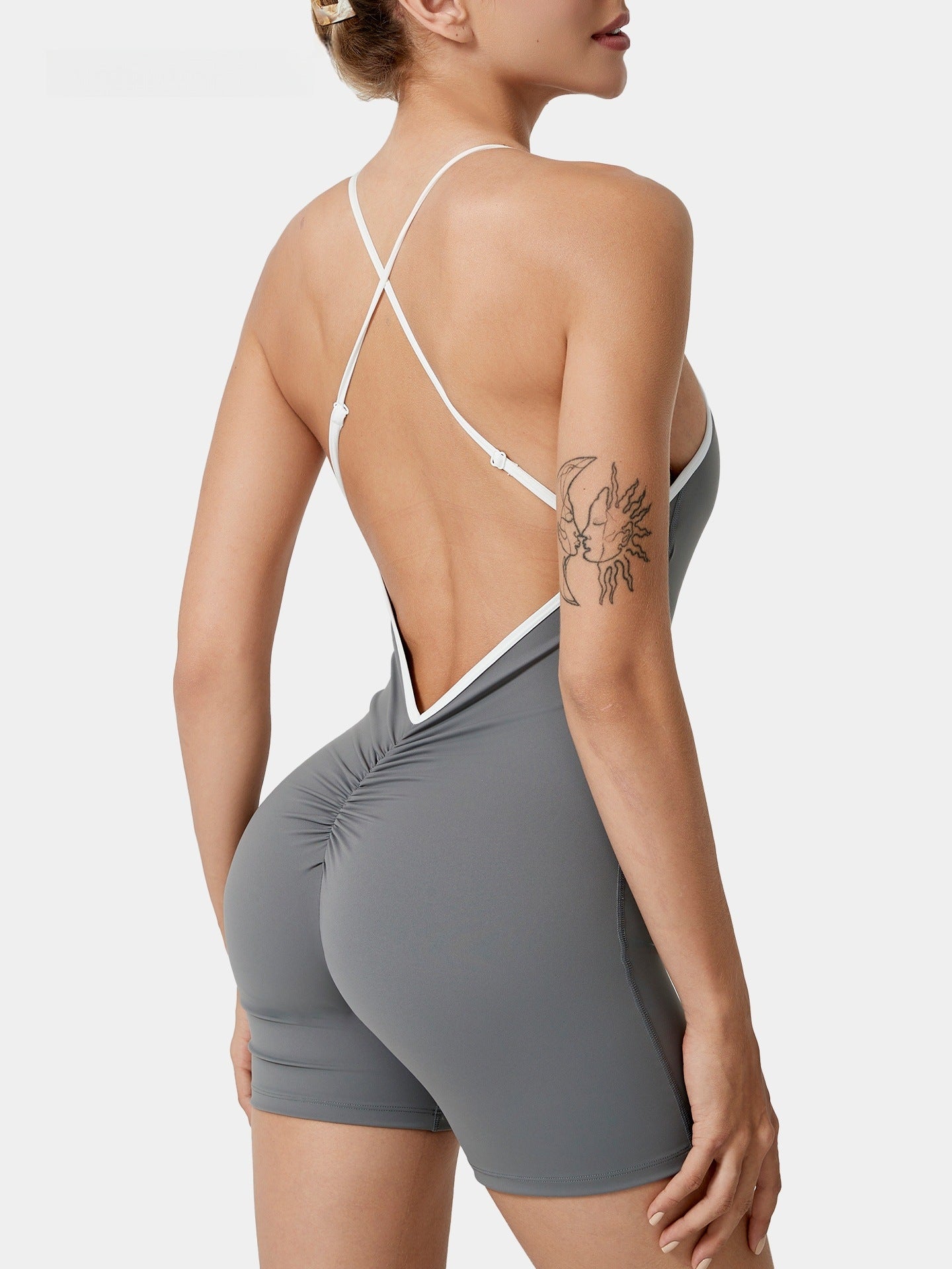 Yeoreo One-Piece Yoga Suit For Women With Large Backless One-Piece Fitness Suit Pilates Yoga Sports Jumpsuit