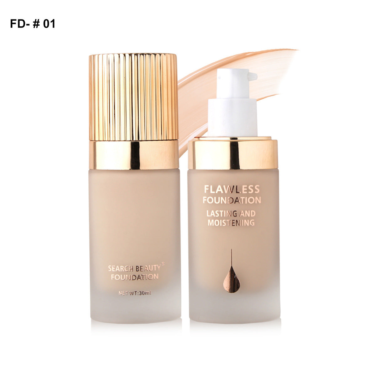 Cross-border SEARCH BEAUTY Foundation Liquid Is Not Easy To Take Off Makeup Waterproof Sweat-proof Oil Control Concealer Moisturizing Light Transparent Foundation