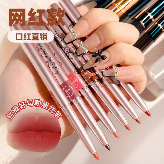 Mk Lip Liner Rotating Lipstick Lambskin Lipstick Long-Lasting Matte Lip Hook Line Lip Liner Lipstick Wholesale Factory Sales