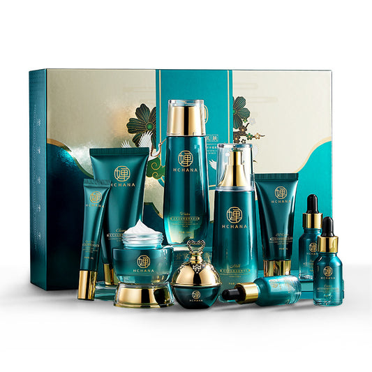 Shake The Sound Of Han Chan Ganoderma Lucidum Light Fruit Ten-piece Set Of Water Cream Moisturizing Muscle Facial Care Skin Care Set