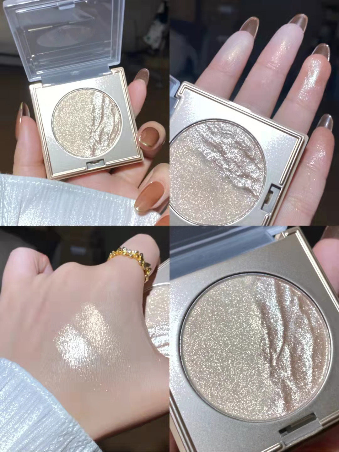 HERORANGE ~ Double Color Water Light High Gloss Three-dimensional Lasting Ginger Flash Repair Plate Brightening Pearlescent Domestic Women