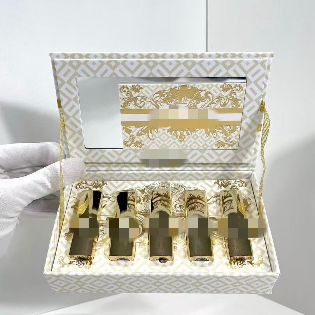 Dijia Gold Tube Lipstick Sample Five-piece Gold Tube 999#777#720#840#888#1.5g * 5 Box