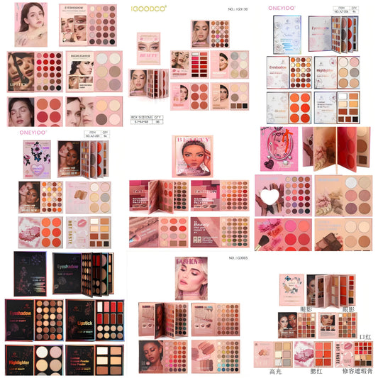 Book-style Eye Shadow Plate Set Matte Pearl Blush One Multi-color Makeup Plate For Foreign Trade Export Makeup Plate Only