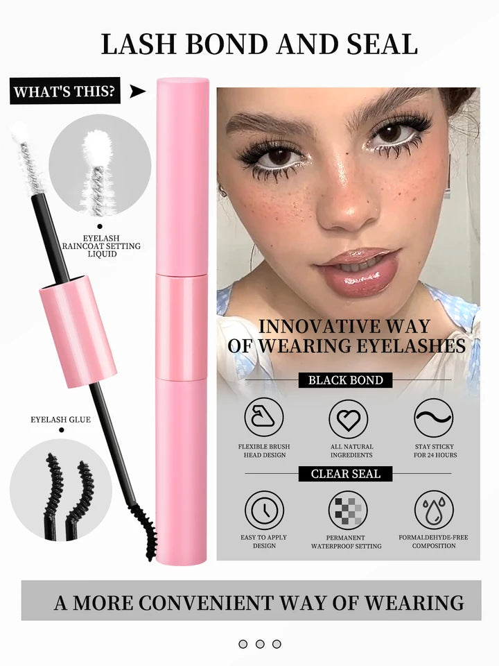 GROINNEYA Cluster Lashes Kit Fluffy Individual Lashes Lash Bond & Seal Faux Mink Lashes Eyelash Extension DIY at Home