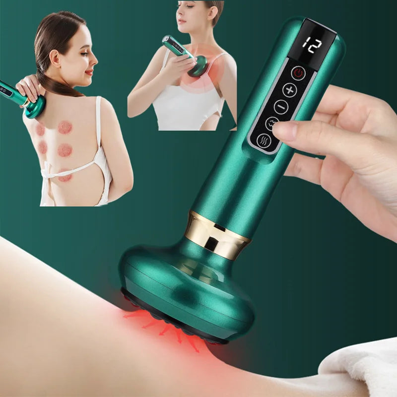 Anti Cellulite Infrared Thermo Shaping Electric Cupping Massager Suction Scraping Rechargeable Full Body Back Shoulder Slimming